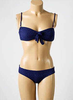 Maillot de bain 2 pièces bretelles élastiquées ajustables bleu ROXY femme