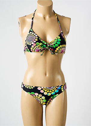 Maillot de bain 2 pièces stretch haut soutien-gorge moulé noir ROXY femme