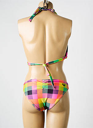 Maillot de bain 2 pièces stretch haut triangles vert ROXY femme