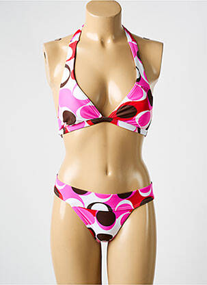 Maillot de bain 2 pièces stretch haut soutien-gorge moulé rose ROXY femme