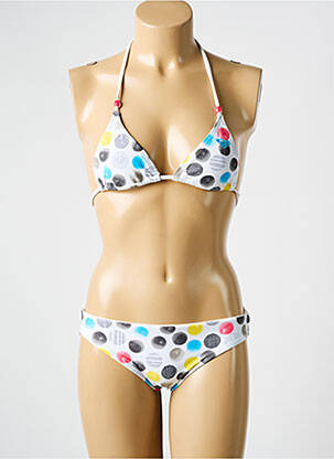 Maillot de bain 2 pièces stretch blanc ROXY fille