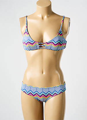 Maillot de bain 2 pièces stretch haut soutien-gorge balconnet bleu ROXY femme