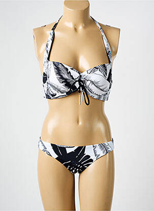 Maillot de bain 2 pièces stretch haut soutien-gorge push-up noir SEAFOLLY femme