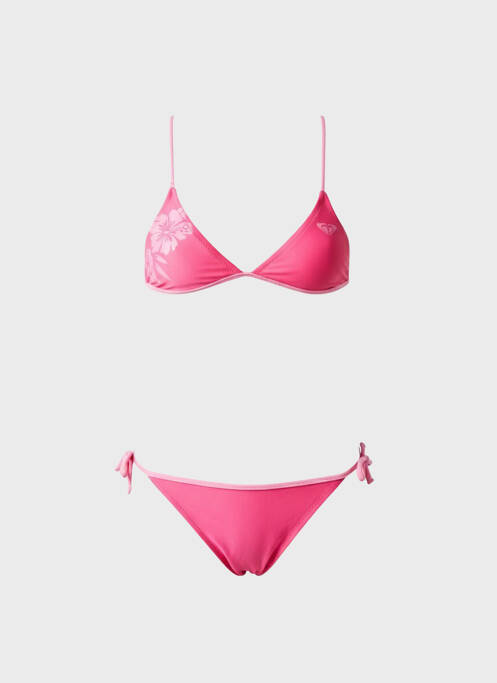 Maillot de bain 2 pièces rose QUIKSILVER pour fille