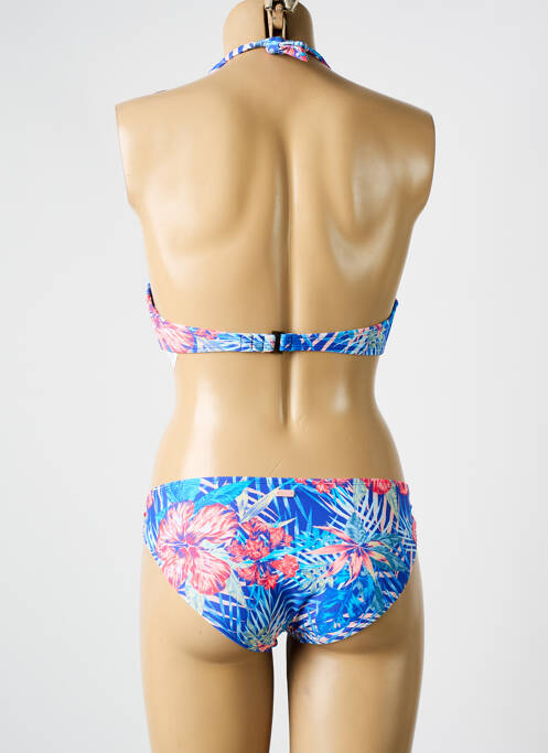 Maillot de bain 2 pièces stretch haut triangles bleu ROXY femme