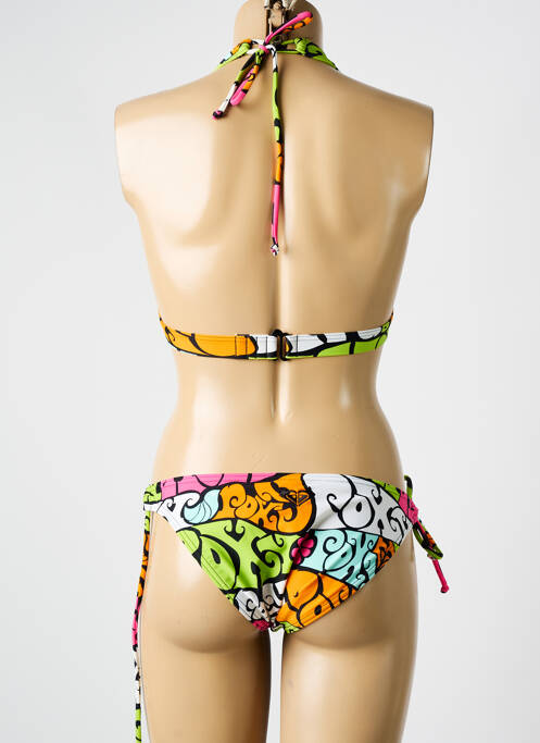 Maillot de bain 2 pièces stretch haut triangles jaune ROXY femme