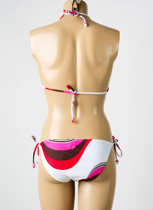 Maillot de bain 2 pièces stretch haut triangles blanc ROXY femme