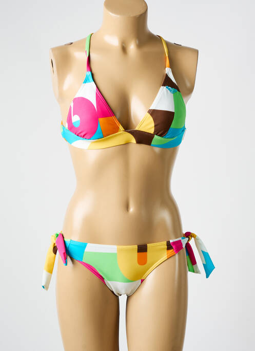Maillot de bain 2 pièces stretch haut triangles blanc ROXY femme