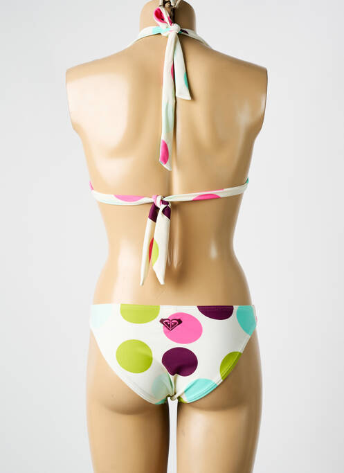 Maillot de bain 2 pièces stretch haut triangles blanc ROXY femme