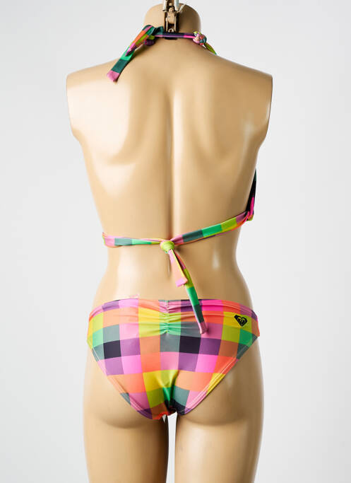Maillot de bain 2 pièces stretch haut triangles vert ROXY femme