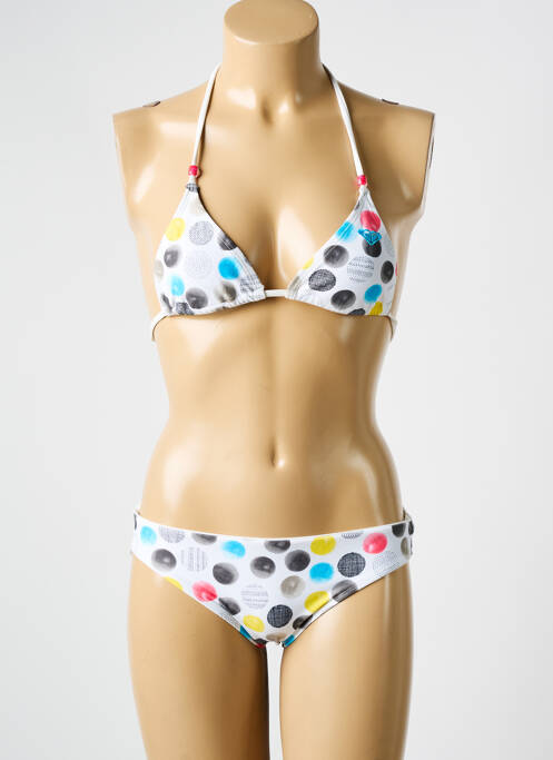 Maillot de bain 2 pièces imprimé fantaisie blanc ROXY fille