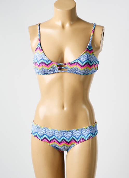 Maillot de bain 2 pièces stretch haut soutien-gorge balconnet bleu ROXY femme