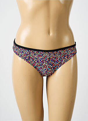 Bas de maillot de bain imprimé fleurs culotte noir ROXY femme