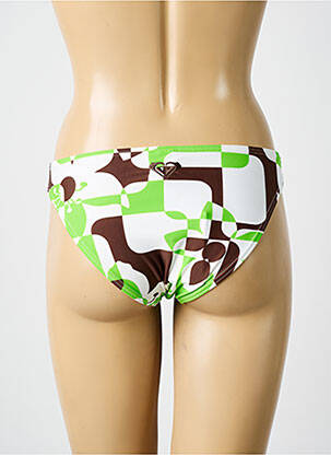 Bas de maillot de bain imprimé fantaisie culotte vert ROXY femme
