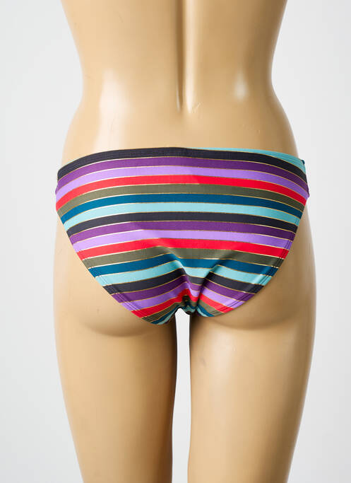Bas de maillot de bain imprimé rayures culotte violet ROXY femme