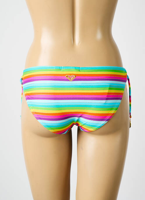 Bas de maillot de bain imprimé rayures culotte bleu ROXY femme
