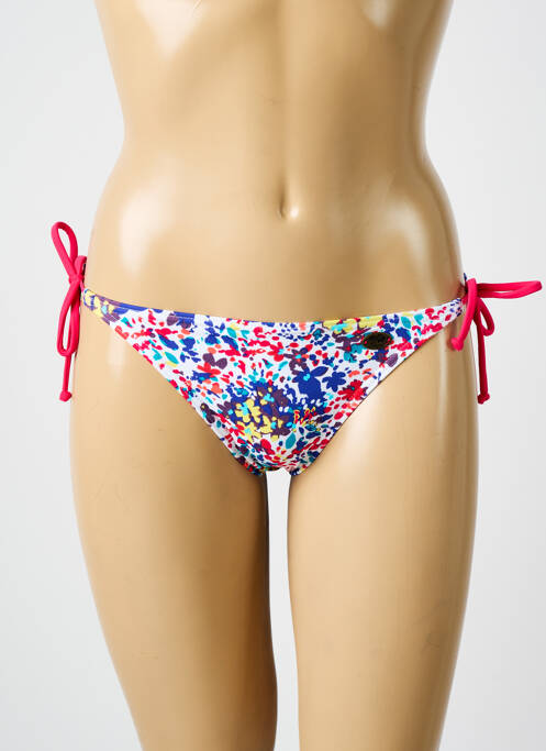 Bas de maillot de bain imprimé fantaisie bikini bleu ROXY femme