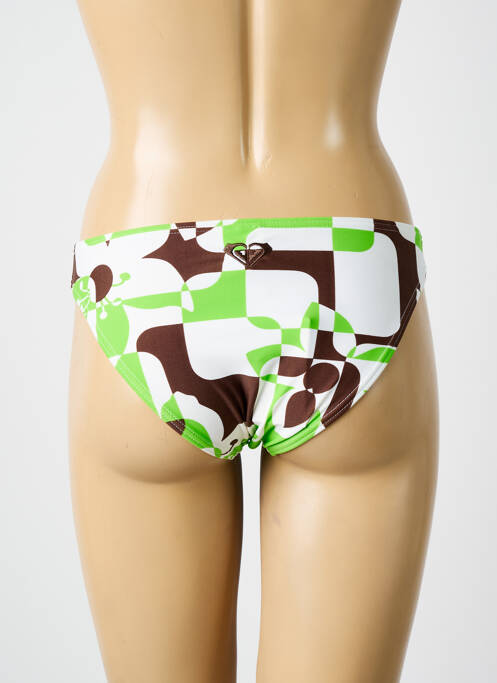 Bas de maillot de bain imprimé fantaisie culotte vert ROXY femme