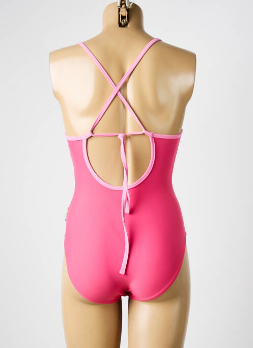 Maillot de bain 1 pièce imprimé fantaisie rose QUIKSILVER fille
