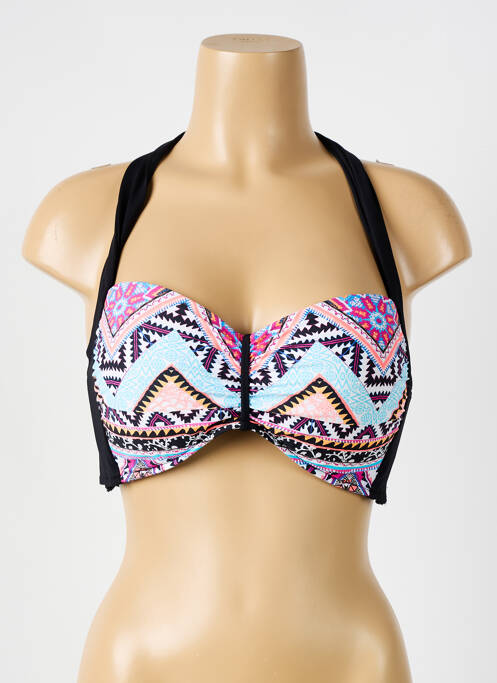 Haut de maillot de bain stretch haut soutien-gorge push-up noir SEAFOLLY femme