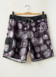 Short de bain effet matière satinée noir QUIKSILVER homme