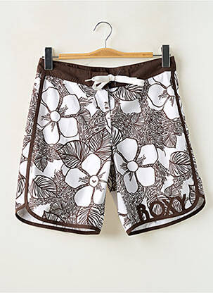 Bas de maillot de bain imprimé fleurs short marron ROXY femme