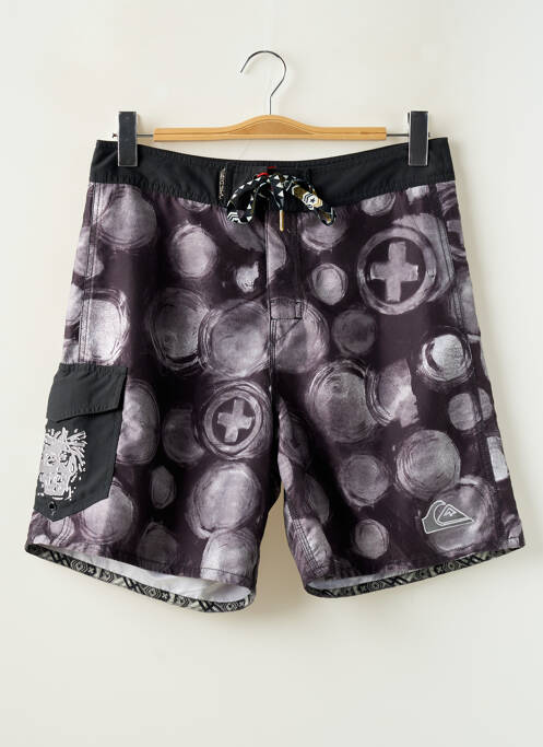Short de bain effet matière satinée noir QUIKSILVER homme