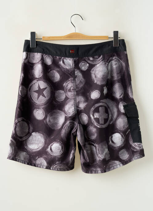 Short de bain effet matière satinée noir QUIKSILVER homme