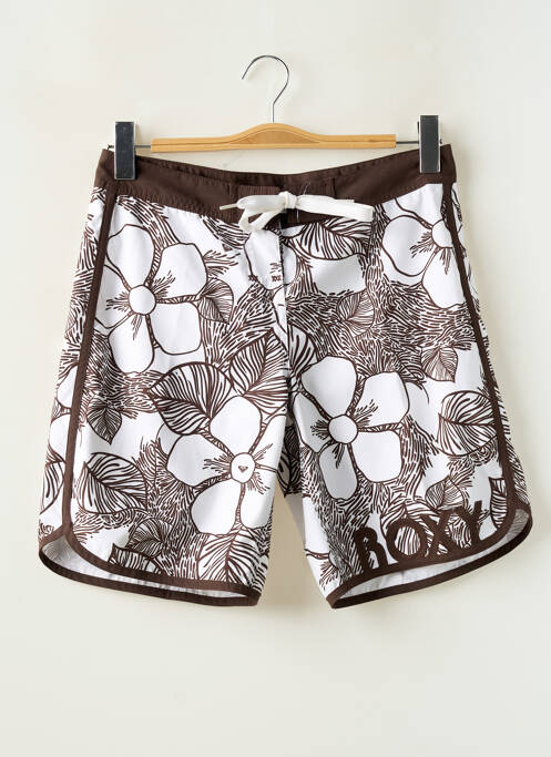 Bas de maillot de bain imprimé fleurs short marron ROXY femme