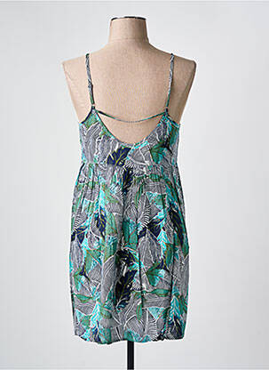 Robe courte tissage crêpe fines bretelles bleu ROXY femme
