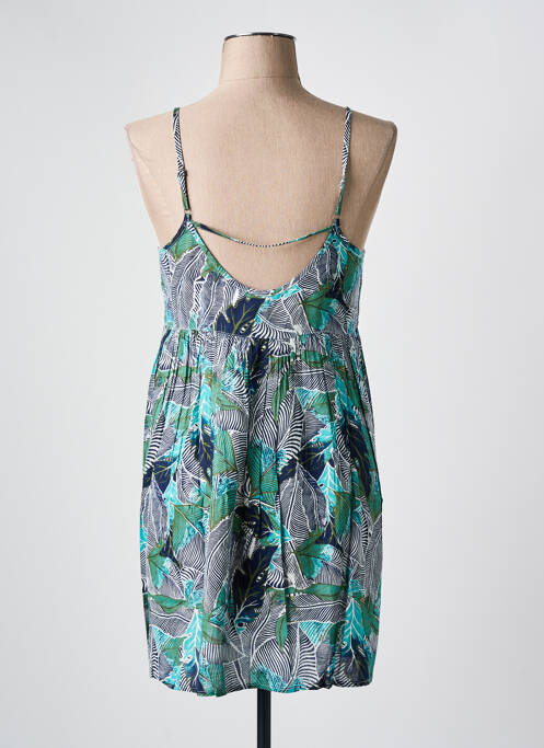 Robe courte tissage crêpe fines bretelles bleu ROXY femme