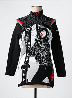 Pull coupe cintrée manches longues noir NEWLAND femme