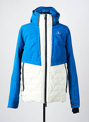 Doudoune poches a capuche bleu VUARNET homme