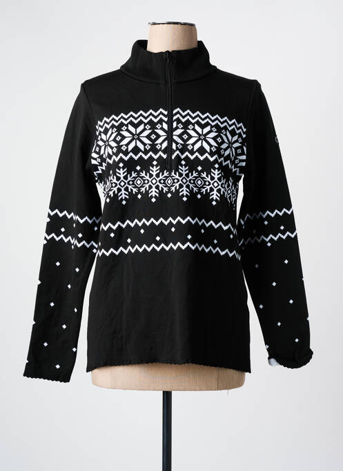 Sweat-shirt manches longues manches longues noir NEWLAND femme