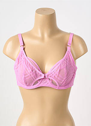 Soutien-gorge broderie haut soutien-gorge emboitant rose FREYA femme