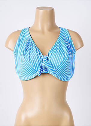 Haut de maillot de bain stretch haut soutien-gorge emboitant bleu FREYA femme