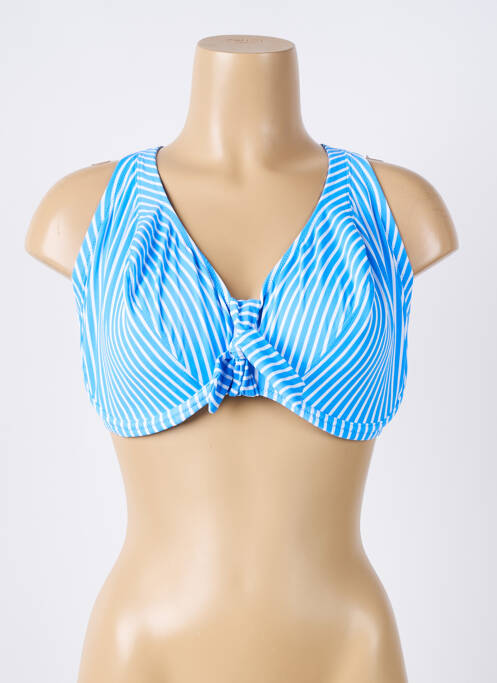 Haut de maillot de bain stretch haut soutien-gorge emboitant bleu FREYA femme