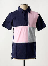 Polo tissage jersey manches courtes bleu UGHOLIN homme