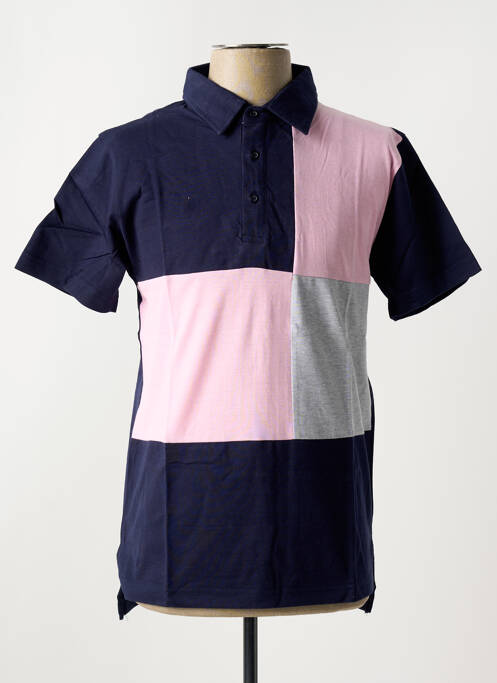 Polo tissage jersey manches courtes bleu UGHOLIN homme