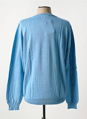 Pull col v manches longues bleu UGHOLIN homme