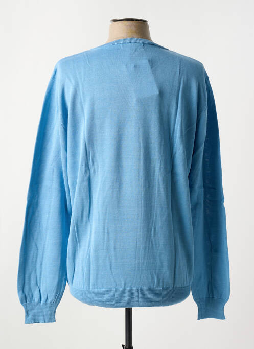 Pull col v manches longues bleu UGHOLIN homme