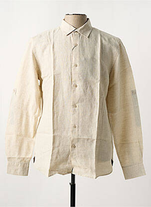 Chemise manches longues coupe cintrée beige UGHOLIN homme