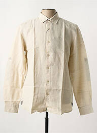 Chemise manches longues coupe cintrée beige UGHOLIN homme