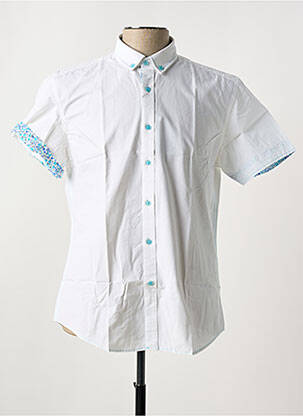 Chemise manches courtes coupe cintrée blanc UGHOLIN homme