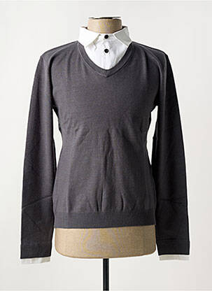 Pull stretch manches longues gris UGHOLIN homme