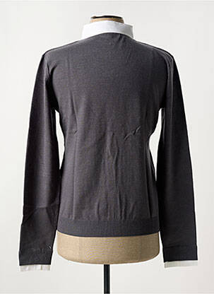 Pull stretch manches longues gris UGHOLIN homme