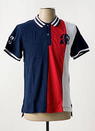 Polo stretch manches courtes bleu UGHOLIN homme