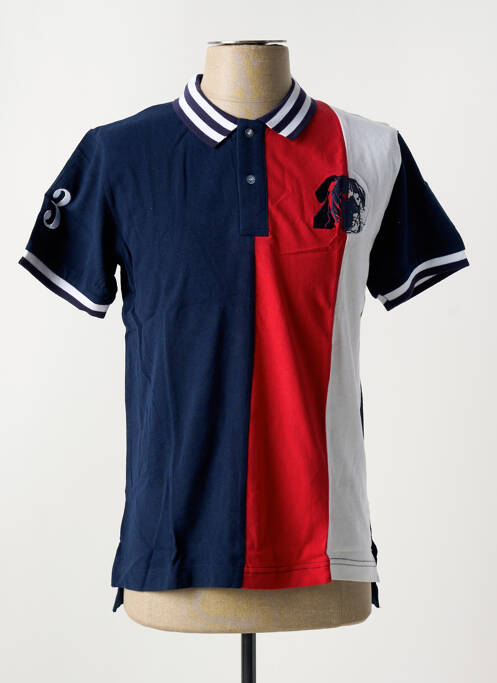 Polo stretch manches courtes bleu UGHOLIN homme