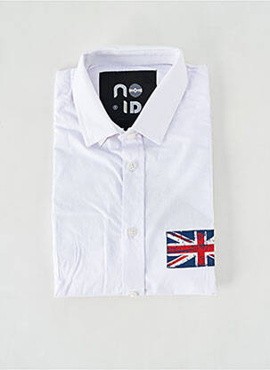 Chemise manches longues imprimé fantaisie blanc NO ID homme