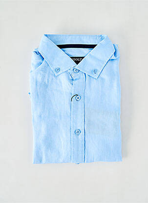 Chemise manches longues coupe cintrée bleu UGHOLIN homme